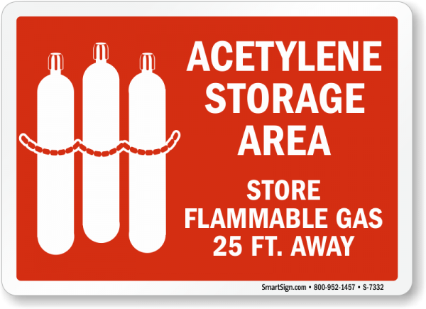 acetylene-storage-area-store-sign-s-7332 - شرکت تجارت بین الملل گاز دایان