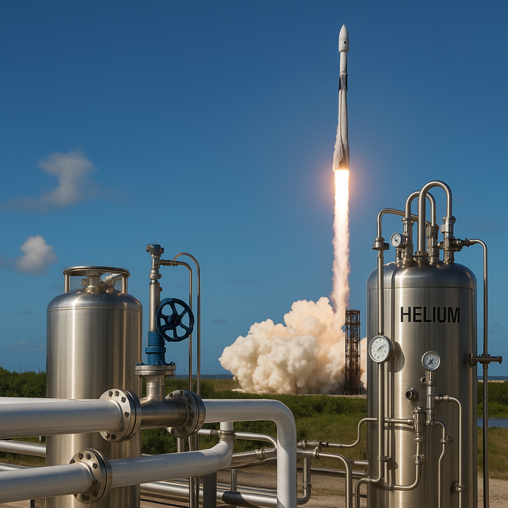 نقش گازهای صنعتی در فضا